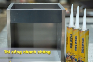 Hướng dẫn chi tiết cách thi công dán tủ bếp inox cao cấp hiện đại bằng keo miễn đinh Đức Anh